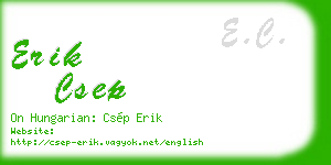 erik csep business card